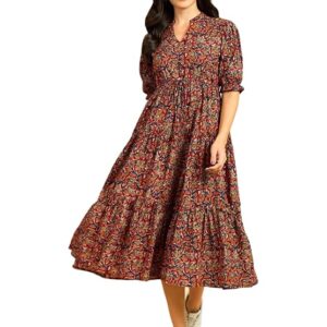 klosia women printed anarkali kurta and pant with dupatta set